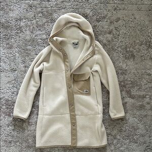 The North Face Cream and Tan Teddy Jacket